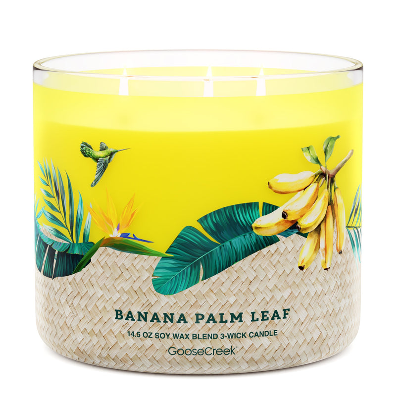 Banana Palm Leaf 3-Wick Candle [7GVZ] [7GVZ0H]