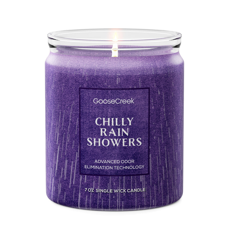 Chilly Rain Showers Odor Eliminating 7oz Single Wick Candle [FT6E]